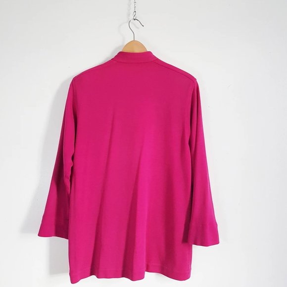 YSL Yves Saint Laurent Rive Gauche Pink Wool Cardigan Sweater Jacket, Size L - Picture 4 of 8